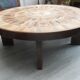 Table basse ronde signée capron