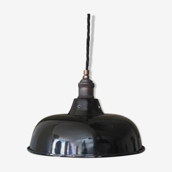 Daybat enamelled black industrial lamp