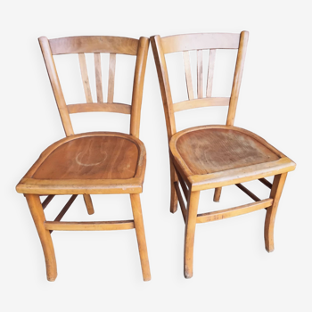 Duo of bistro chairs
