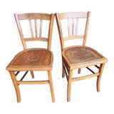 Duo of bistro chairs