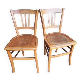 Duo of bistro chairs