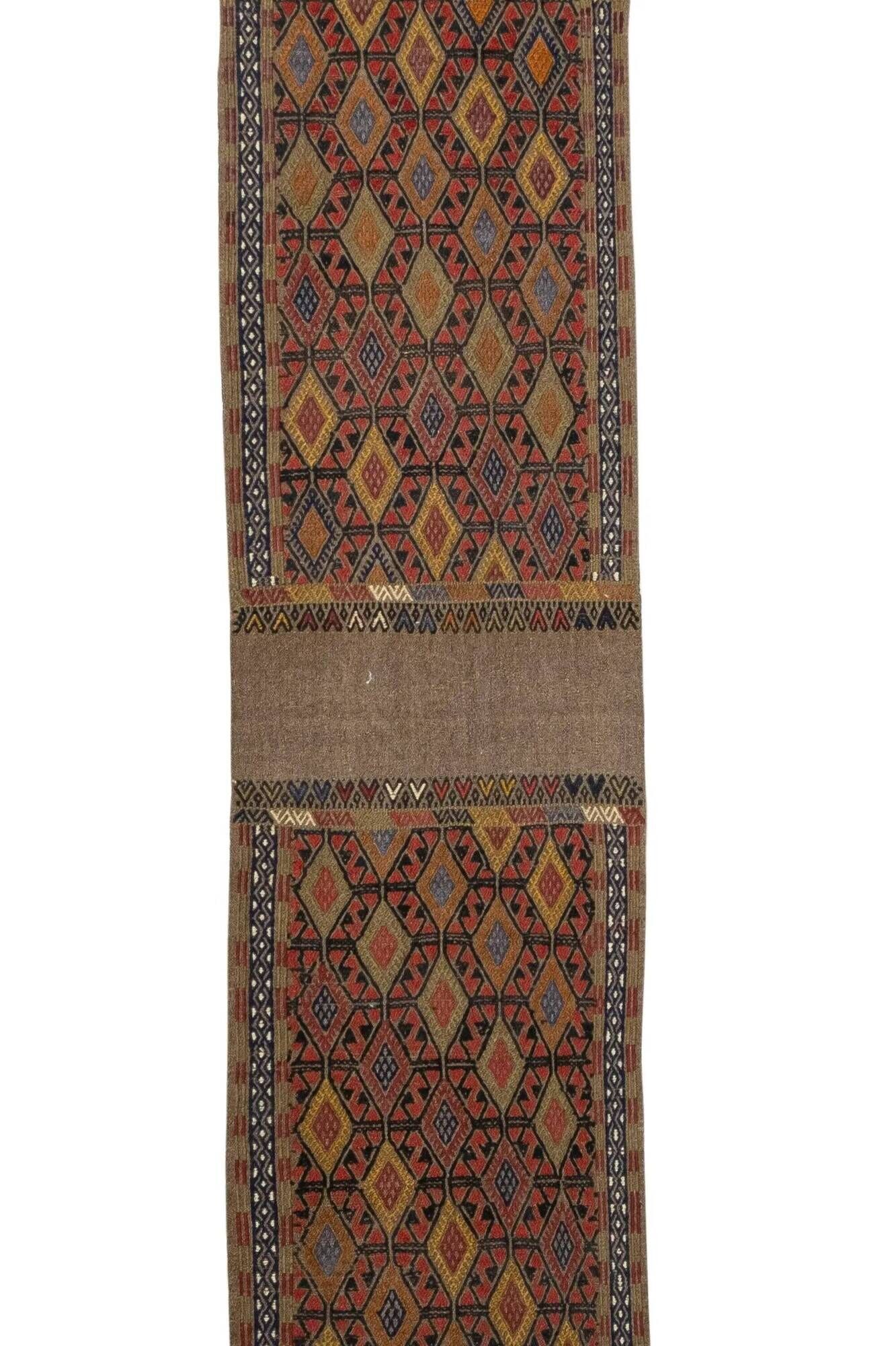 Vintage Turkish hallway rug 54x396 cm