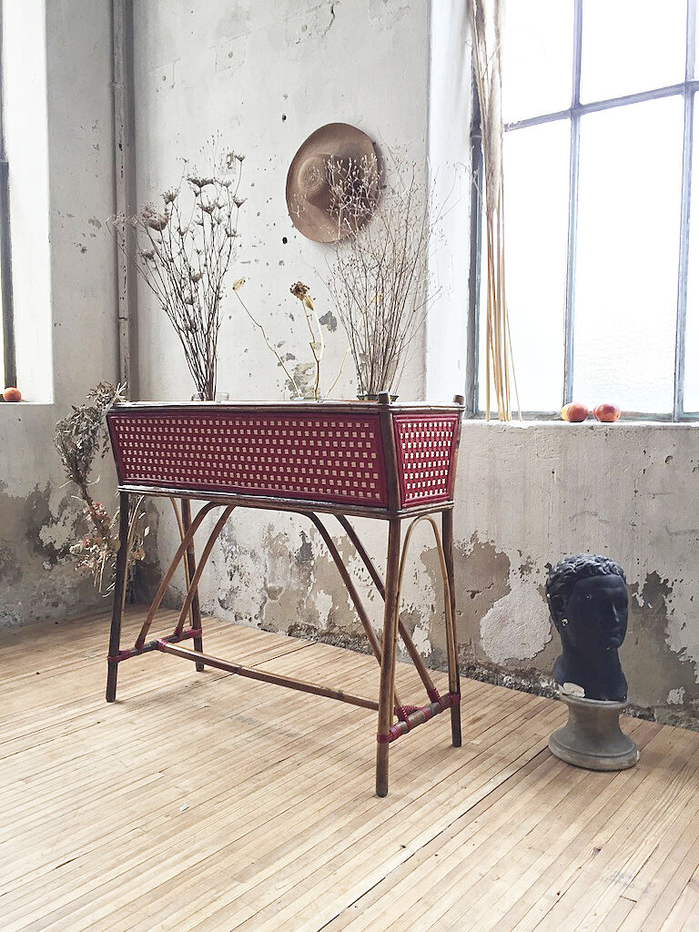 Rattan and rilsan planter