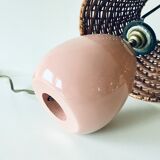 Pink rattan lamp