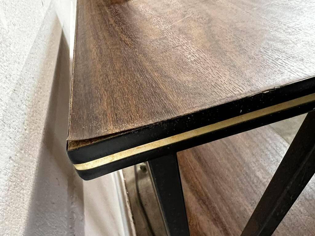 Vintage side table / plant table / audio stand on casters