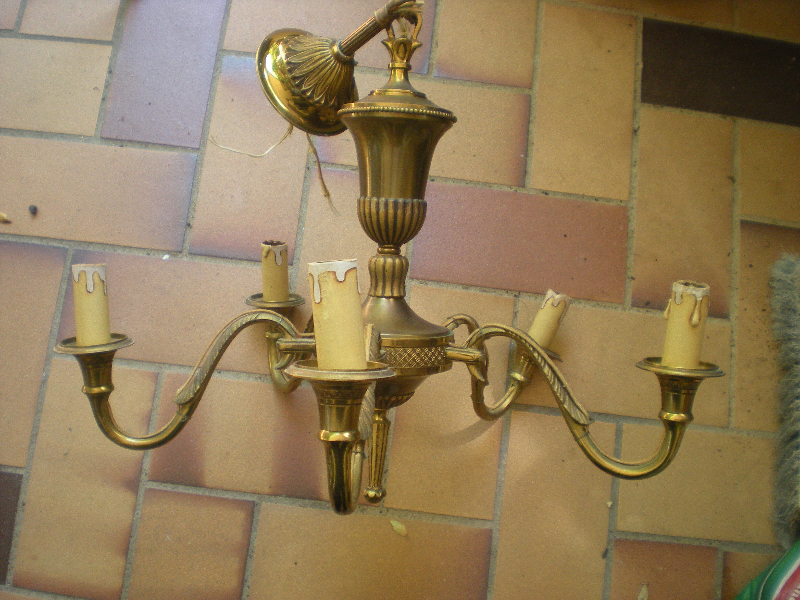 Lustre art deco-5 branches