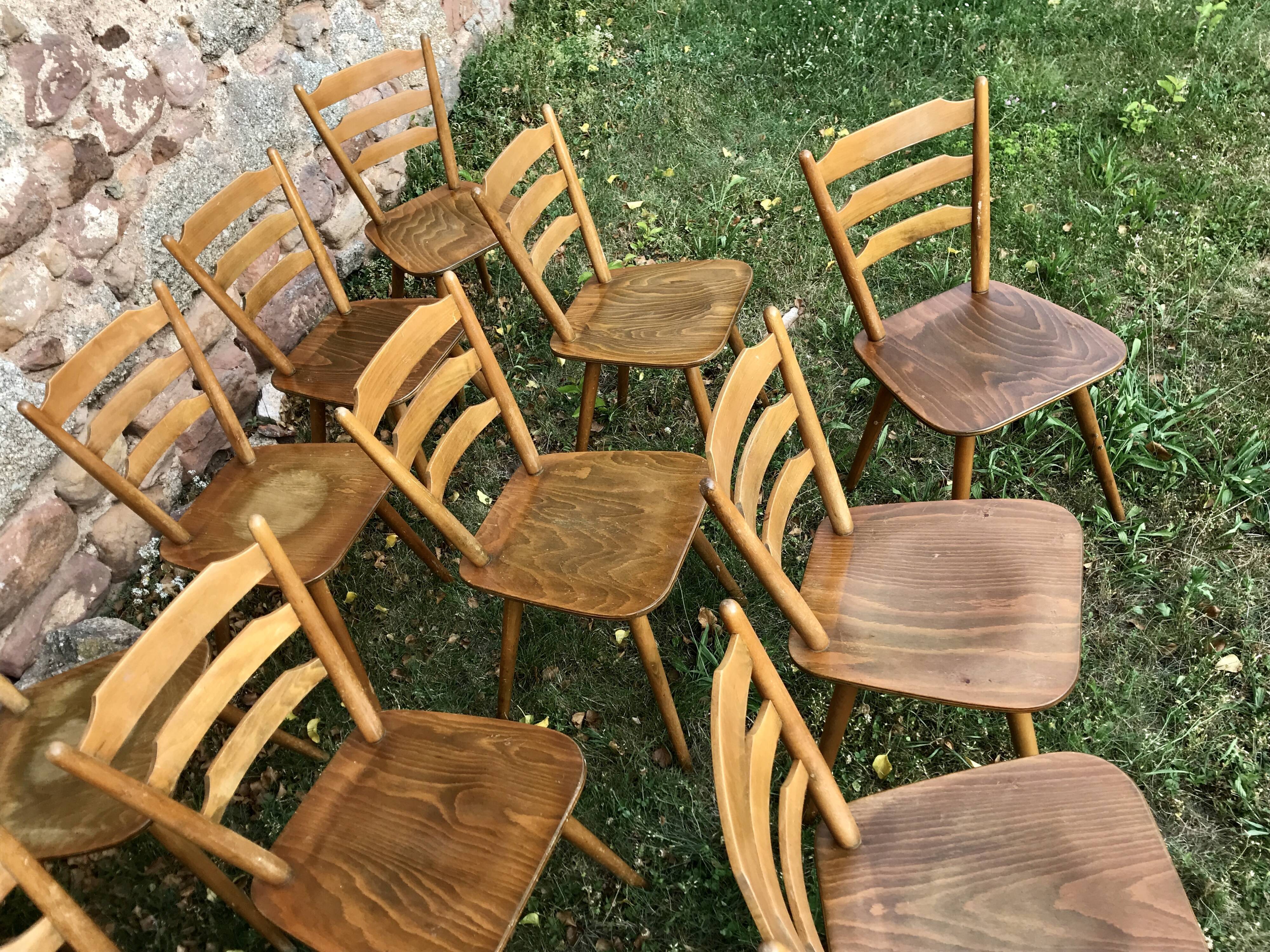 66 Scandinavian chairs or vintage wooden bistro