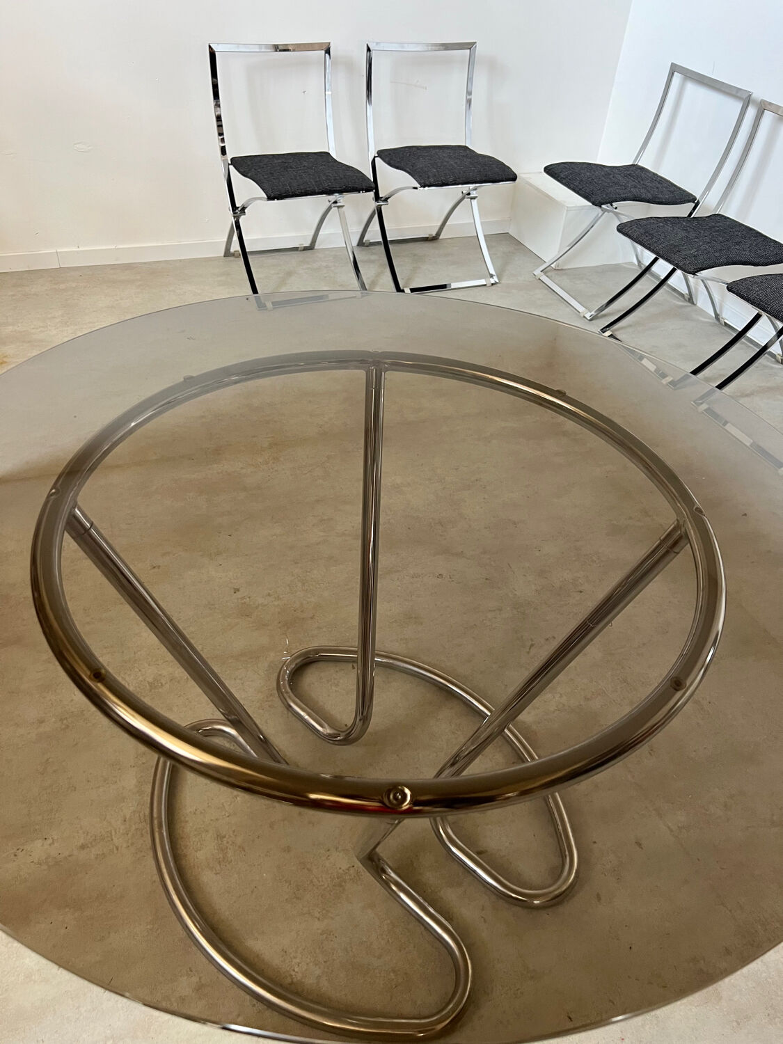 Table et 6 chaises pliante Luisa vintage design italien Marcelo Cuneo