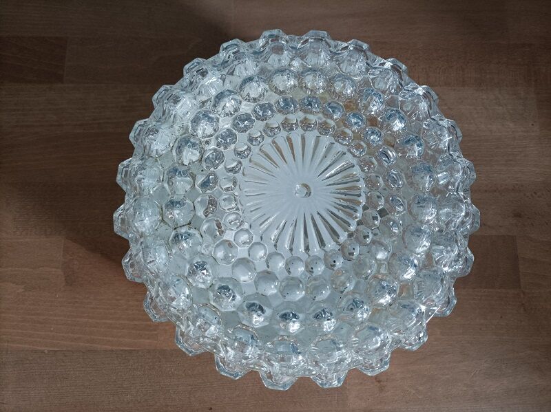 Plafonnier applique étoile verre moulé