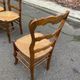 6 Louis XV chairs in solid oak, strawed and carved, 1950.