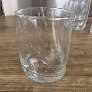 5 engraved bubble glass cups BIOT Free-form pinched (H 10 cm)