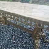 Bronze and marble coffee table