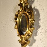 Small golden baroque mirror 24 x 15 cm