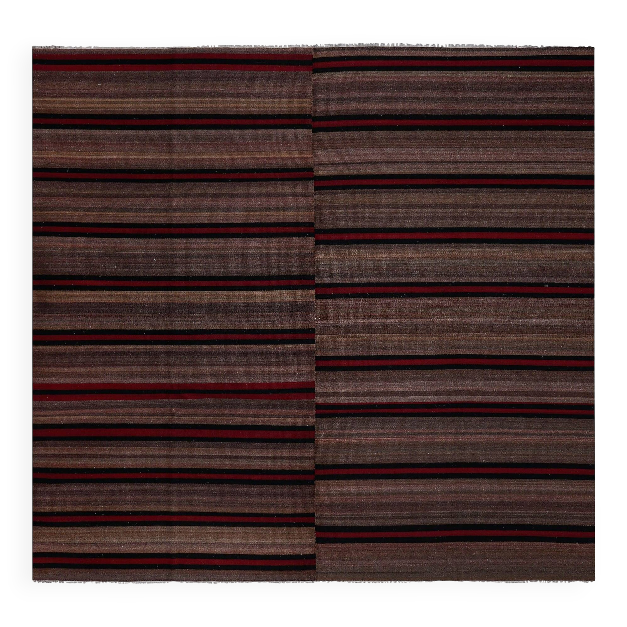 Vintage Turkish kilim handwoven 291x291 cm