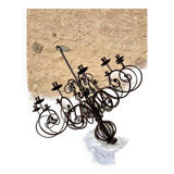 12-candle chandelier in handcrafted wrought iron