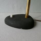 1950s lamp, made of black and gold metal