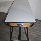 Ancien bureau double avec sa chaise vintage 50