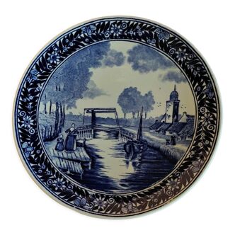 Earthenware dish Delft Boch Fr