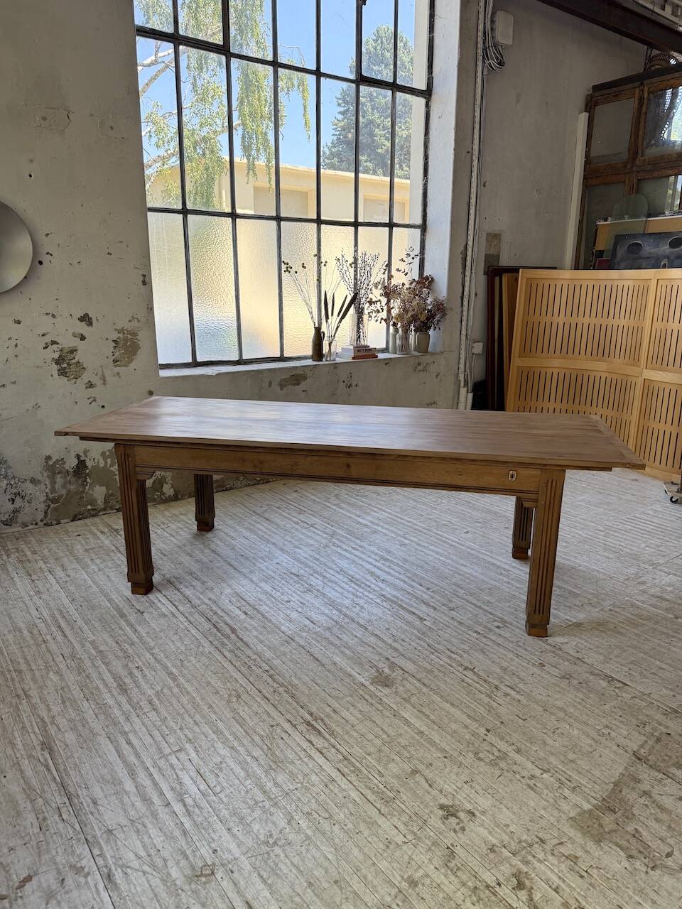 Country farmhouse table in solid beech and oak 2.5m XL