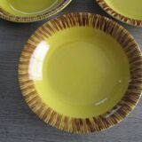 3 assiettes creuses vintage en faïence