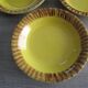 3 old vintage earthenware soup plates