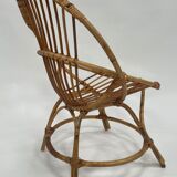 Vintage rattan chair by Dirk van Sliedregt Rohe Noordwolde 1960 in the Netherlands