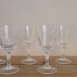 6 crystal stemmed glasses