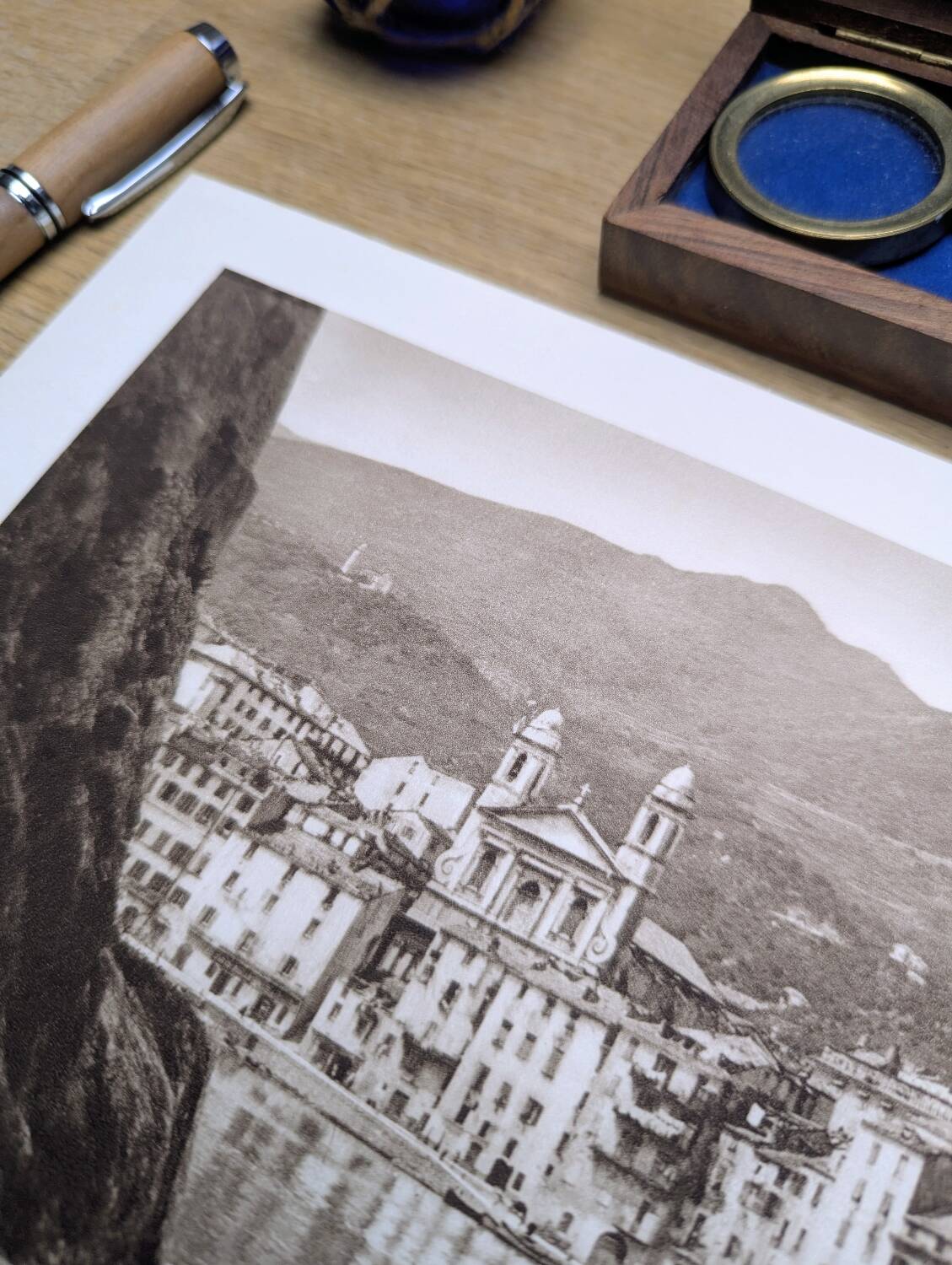 Bastia, vintage Corsica, photo plate printed in 1935.