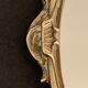 Bronze hand-facing mirror, early twentieth century, Louis XV style, 29 x 13 cm