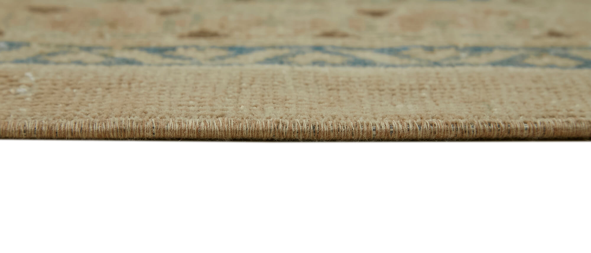 Handmade oriental 1980s 294 cm x 407 cm beige wool carpet
