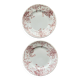 Assiette plate campanule rose x2