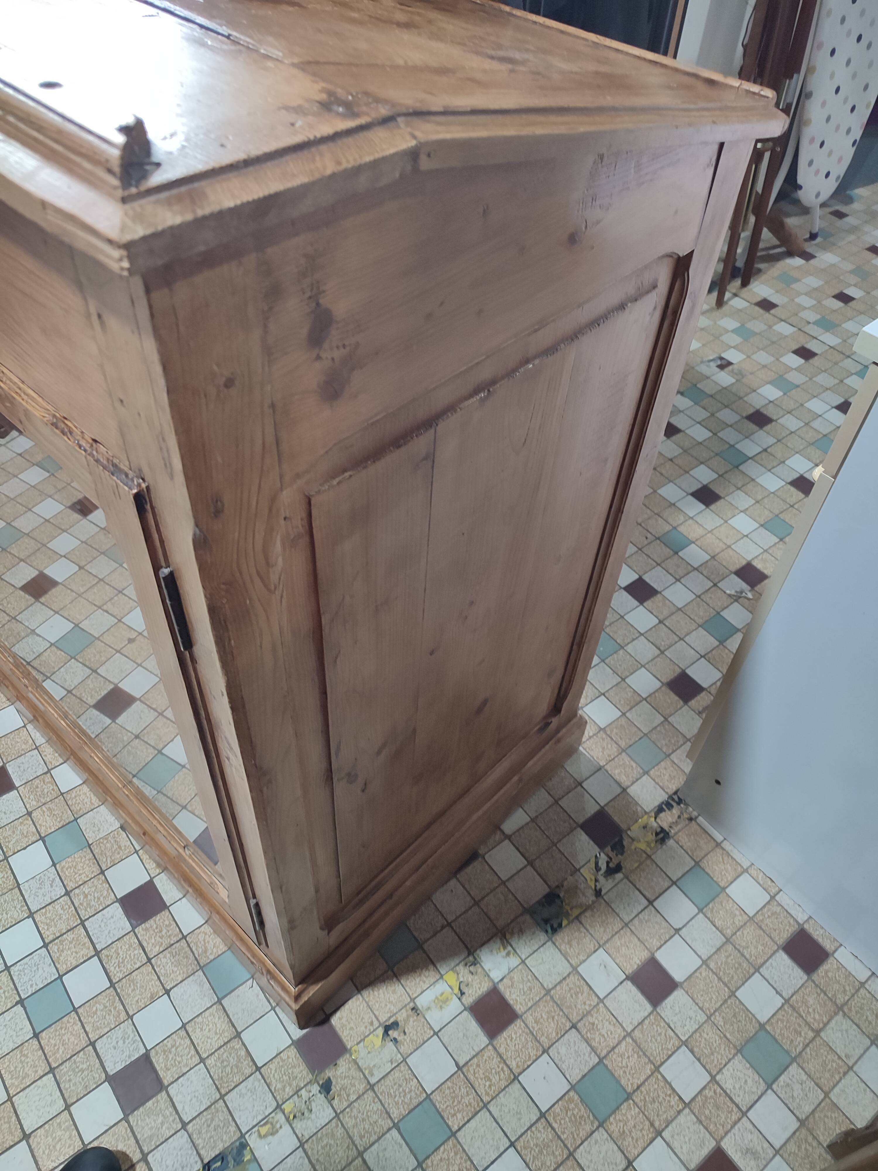 Meuble comptoir atelier église industriel bijoutier mercerie