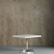 Round adjustable white cocktail/dinner table, Finland, 1960s