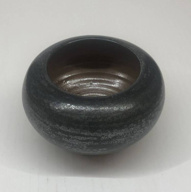 Glazed ceramic vase signed Pitot