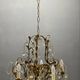 Vintage Italian Florentine Gold Gilt Tole Chandelier 1950’s 