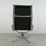 Charles & Ray Eames EA124 Lounge chair in black fabric, 1970s