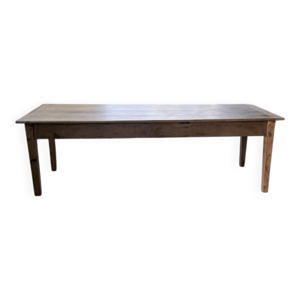 Table de ferme en chêne XL 1950 235cm