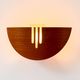 Pair of vintage wall lights in wood and glass, France 1970.
