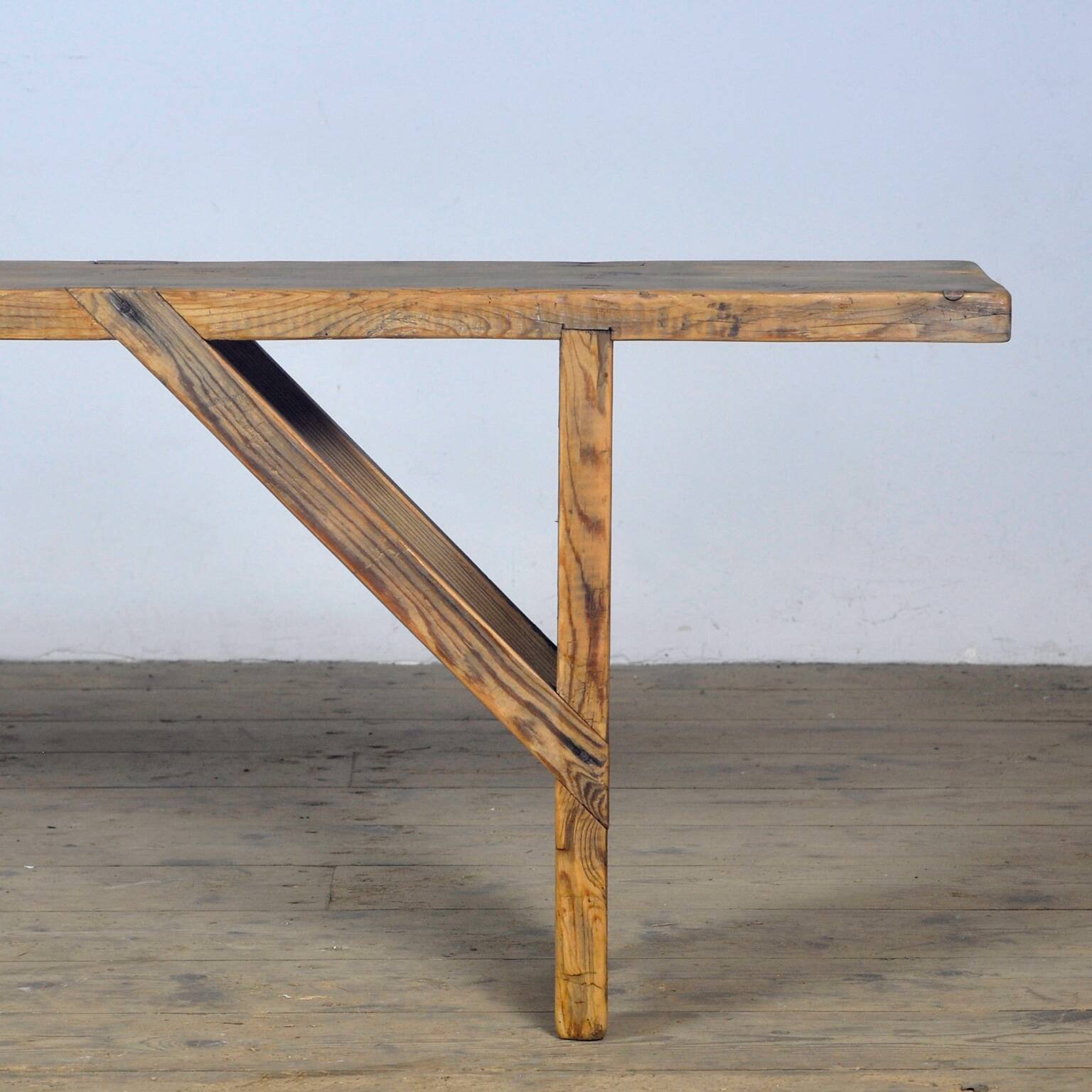 Rustic pine bench, circa 1960