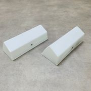 Pair of Holophane Prismopal wall lights, 1950s design.