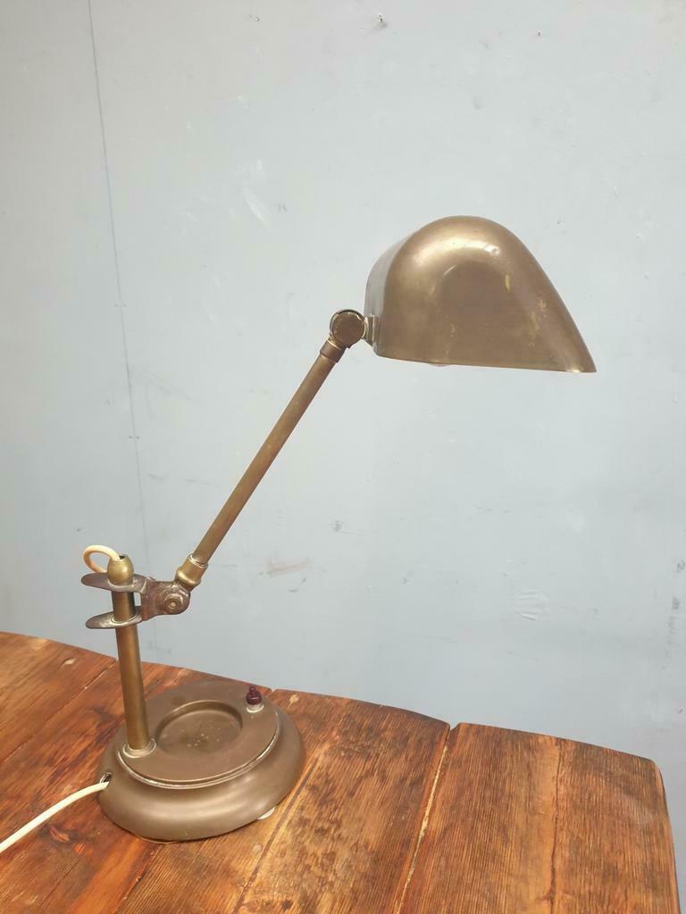 Antique brass desk lamp