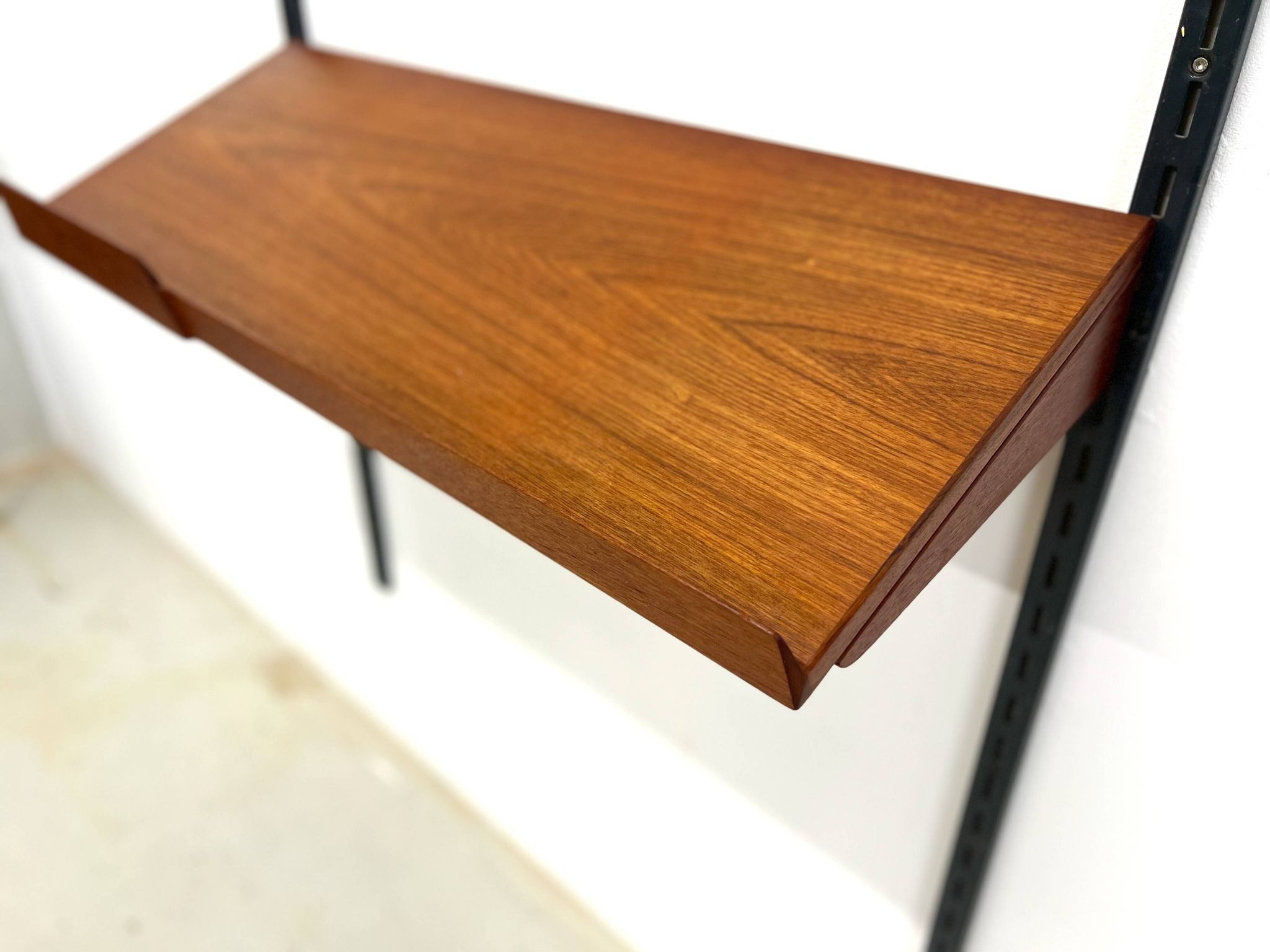 Teak Vintage Magazine Shelf By Kai Kristiansen For FM Modular Wall System.