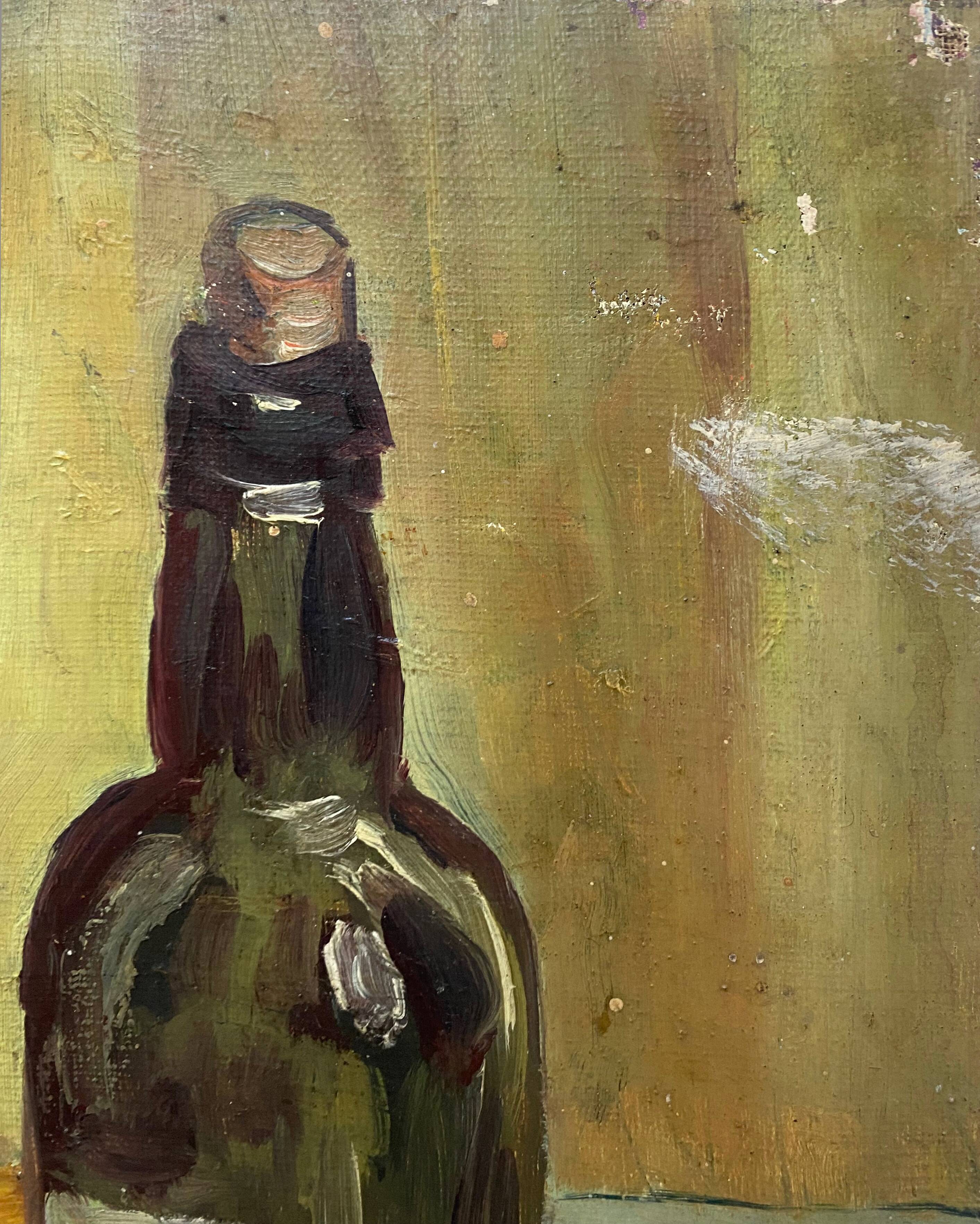 Painting "Still life with the bottle" HST signed 1938