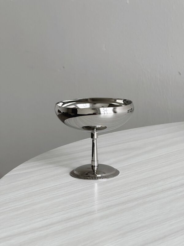 6 coupelles sur pied en inox style Letang Remy