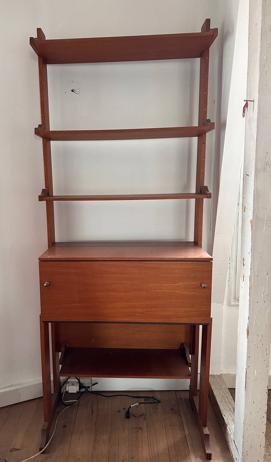 Vintage teak shelf/secretary