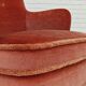 1970s, Danish set of two velour armchairs, original condition, beech wood.
