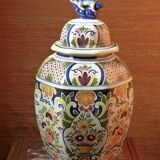 Hand-painted signed pot with lid