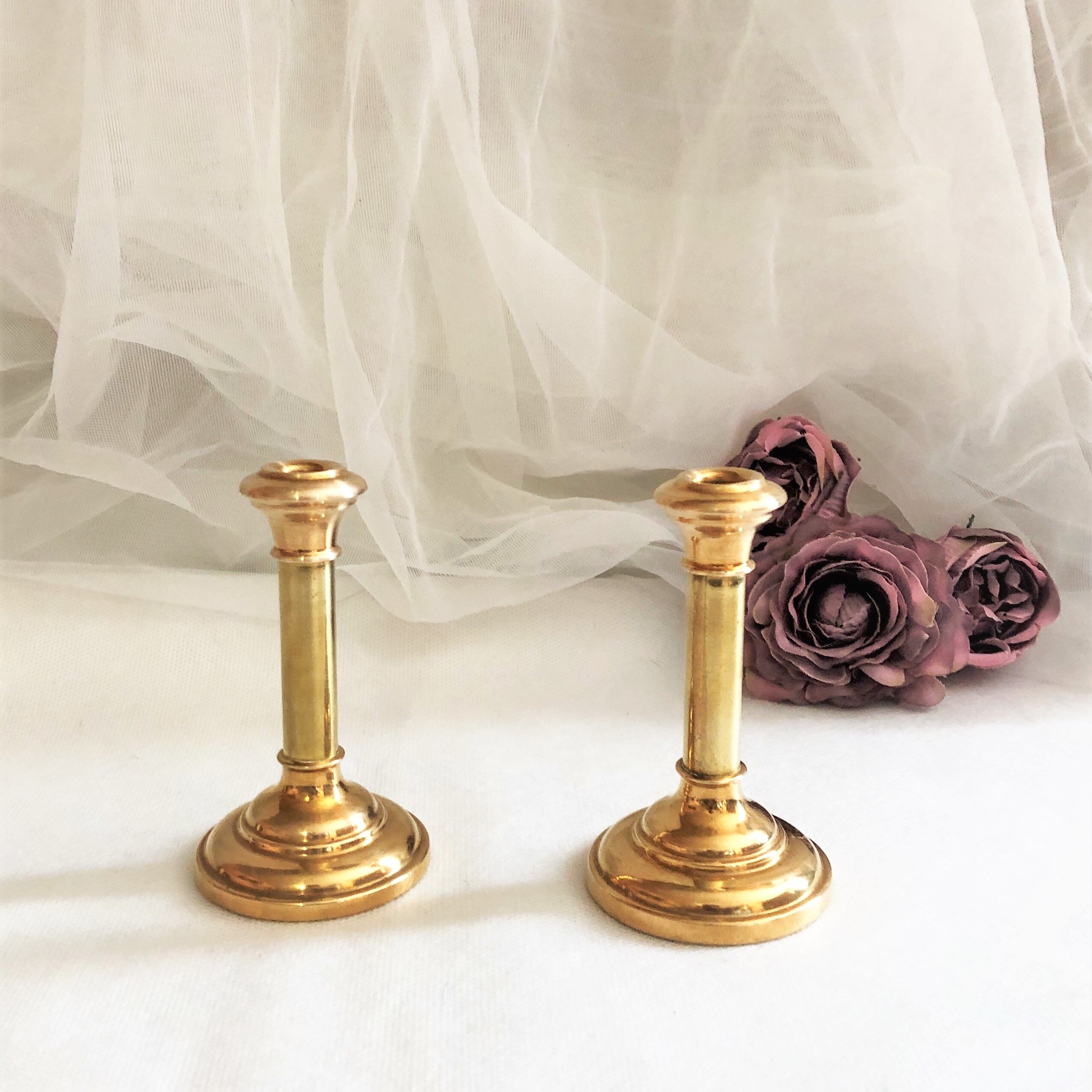 Pair of candlesticks for fine candles early twentieth century