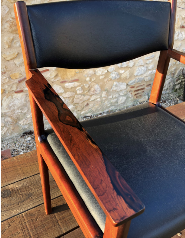 Pair of Scandinavian rosewood armchairs by SAX circa 60