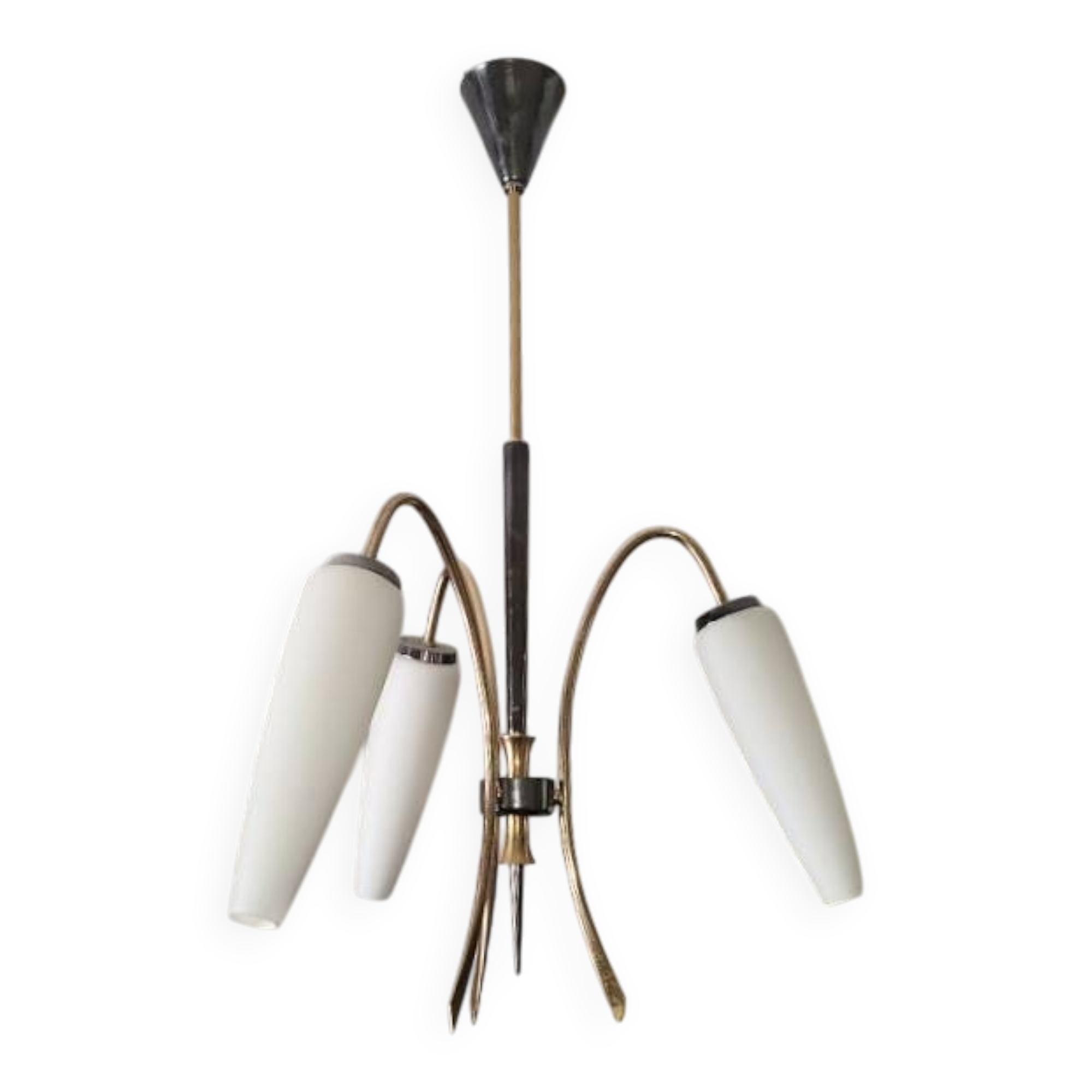 Vintage three-branch light fixture